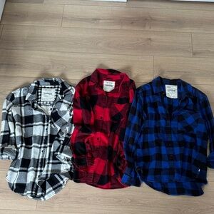 Garage Boyfriend Plaid Shirts